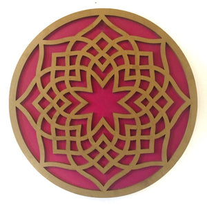 Flower Mandala in Bronze and Purple