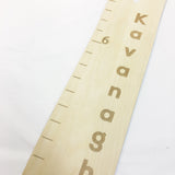 Wooden Height Chart  - with Engraved Family Name