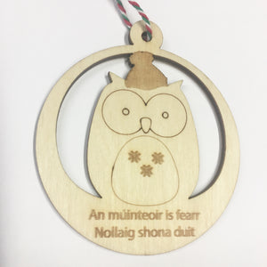 Mùinteoir - Personalised Owl Decoration